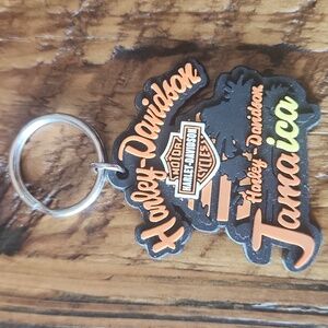 Harley-Davidson Jamaica Keychain - Orange, Black, Yellow 2010